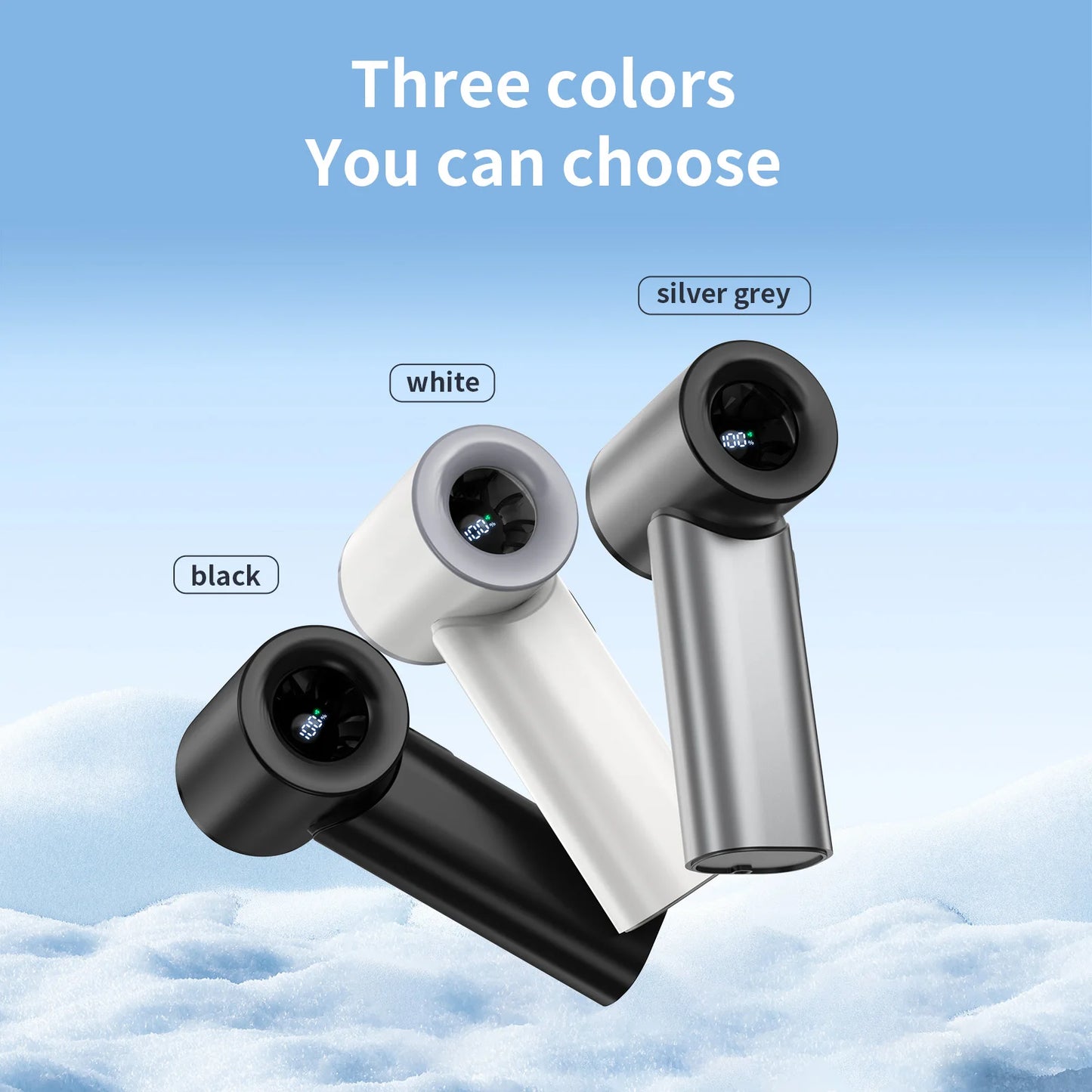 The 100-Speed Handheld Fan | Rechargeable 3000mAh Battery, Modern